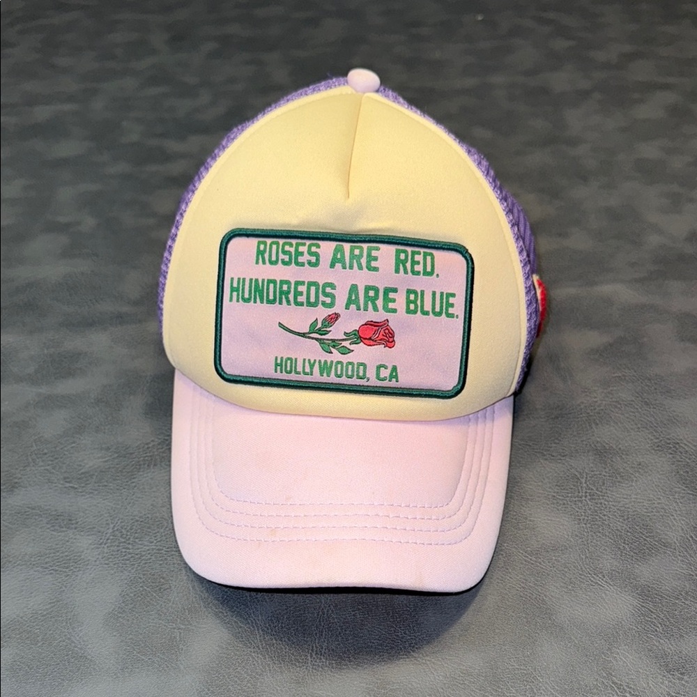 Homme Femme Purple and Pink Trucker Hat
